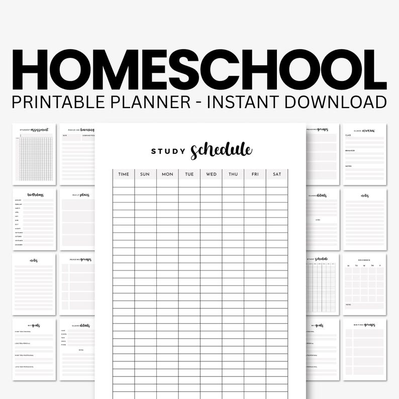 Homeschool Planner, Printable Teacher Planner, Weekly Lesson Plan ...