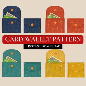 Naaipatroon kaartportemonnee | Patroon kaarthouder | Pocket portemonnee pdf naaipatroon | Naai-tutorial geschikt voor beginners