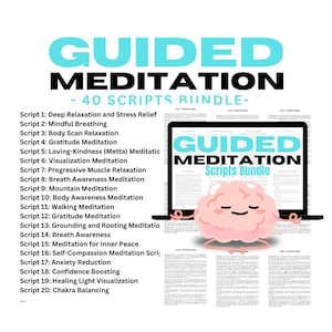 Meditation Guide, Meditations Scripts, Meditation Bundle, Meditation Script Bundle, Meditation Digital Products