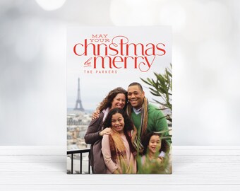 5x7 Printable Christmas Card Instant Download Merry Christmas - Etsy