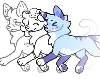 Canine Base for Adoptables, Reference Sheets and OC Illustrations