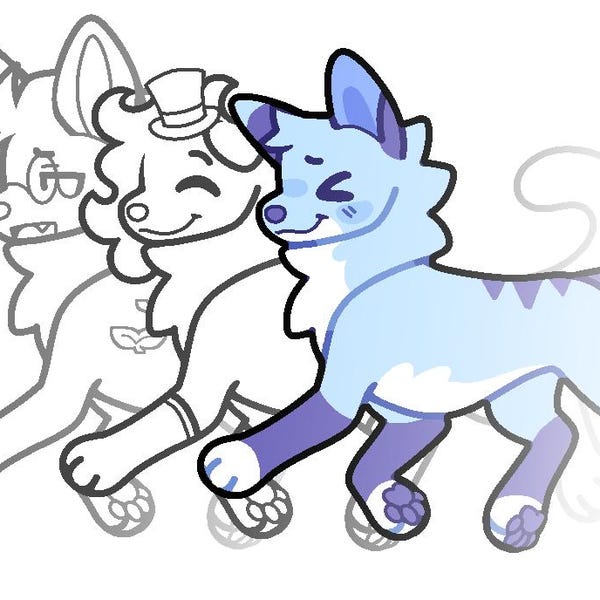 Oc Sticker Base Oc Base - Etsy