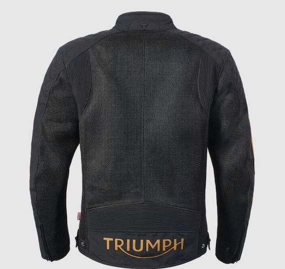 Triumph Motorrad Braddan Retro Mesh Jacke Schwarz, Triumph