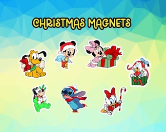 Disney Inspired Baby & Stitch Christmas Magnets