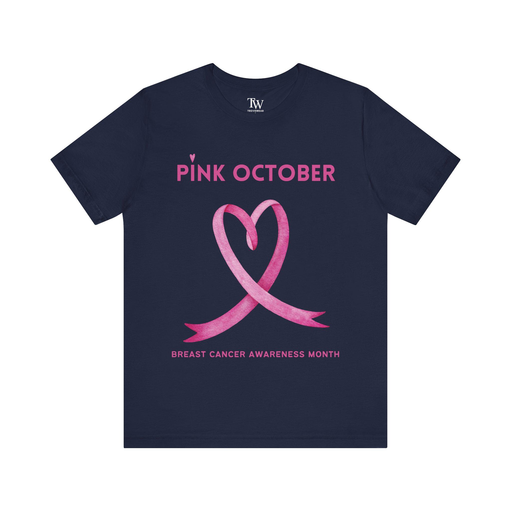 T-shirt Rose Sensibilisation Cancer Du Sein Pour Homme - Octobre Rose - Tailles S à 3XL - Coton 100% - Neuf Avec étiquettes