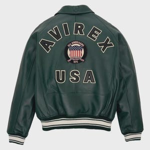 Blouson iconique édition AVIREX USA, blouson aviateur militaire, blouson aviateur pour homme, veste en cuir originale pour lui, cadeau pour lui