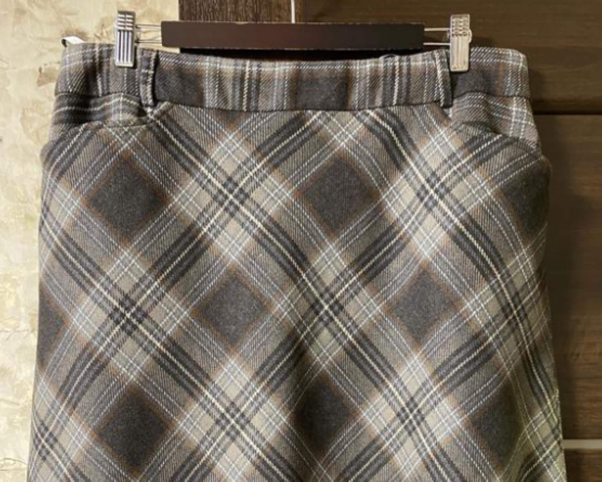 Brown Plaid Skirt Ireland