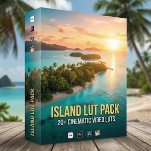 Paquete de más de 20 LUT ISLAND (ajustes preestablecidos de video) para gradación de color de videos y fotos en dispositivos móviles y computadoras de escritorio Cube Nature