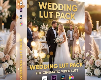 70+ Wedding  LUTs pack (video preset) for color grading videos and photos on mobile devices and desktop computers
