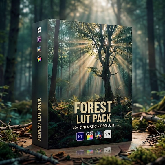 20+ Forest LUTs pack (video preset) for color grading videos and photos on mobile devices and desktop computers cube nature