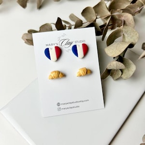 french flag earrings