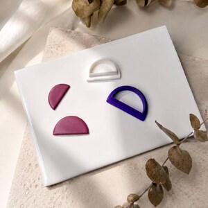 Half Circle Polymer Clay Cutter, Arch Template, Geometric Earring Tool, Jewelry Supply