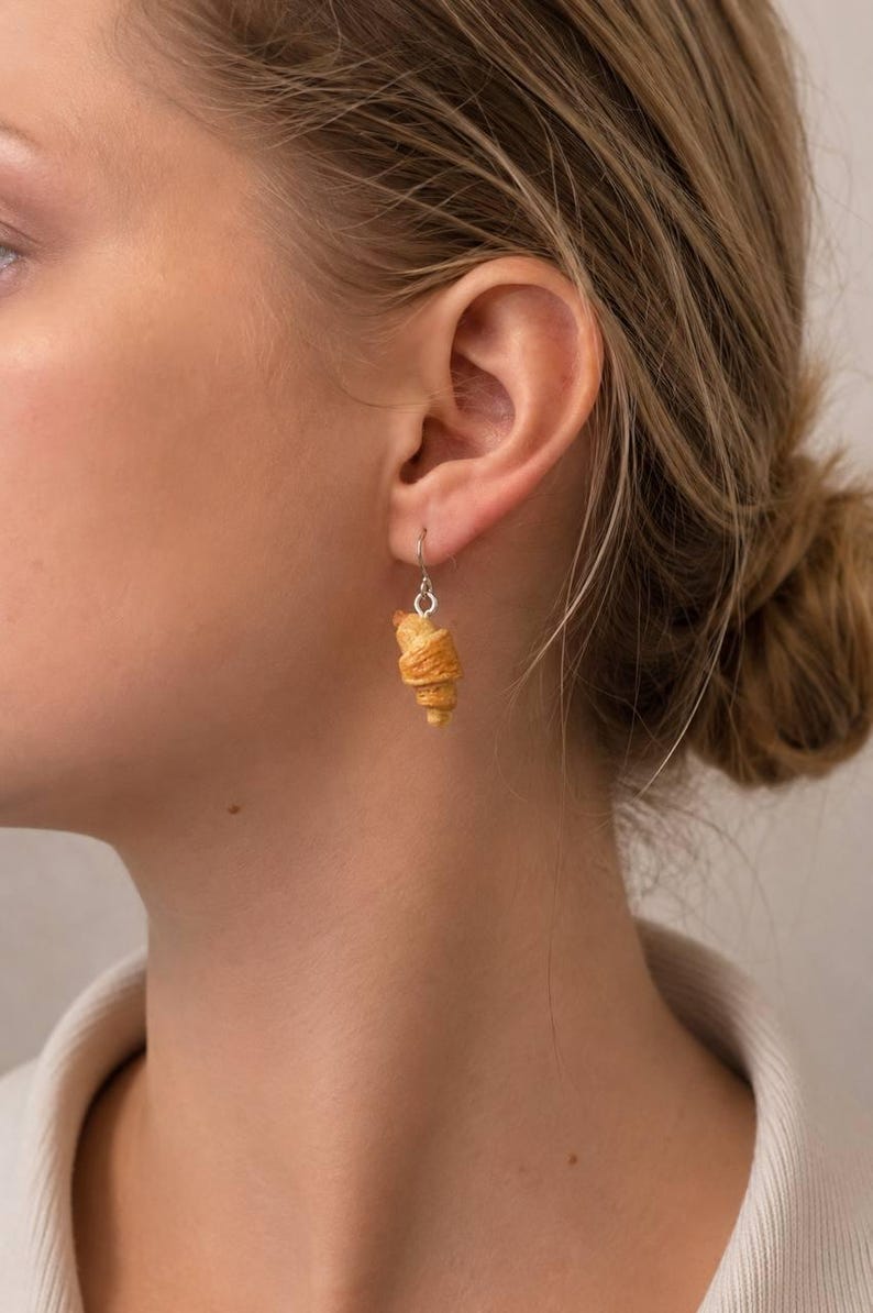 croissant dangle earrings