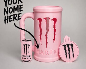 Porta lattine Cup Mon con coperchio e apriscatole.