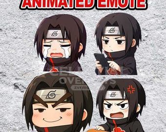 Limited Crow Ninja Emote Pack |  Emote Twitch, Discord | Shinobi Stream Emotes,Dark Anime Chibi