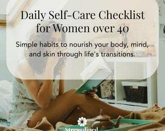 Daily Self-Care Checklist | Printable Self Care Planner for Women 40+ | Minimalist Updated Design