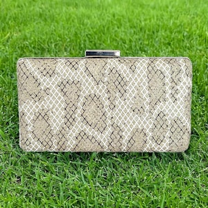 Glitter Leopard Clutch Bag, Silvery Leopard Bag, Luxury Bridal Bag, Fancy Party Purse, Gift for Her, Wedding Bag