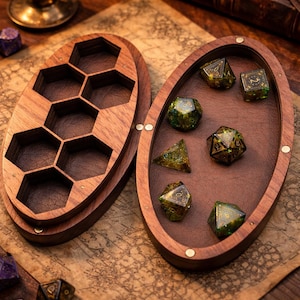 RPG Dice Box dnd personalised rolling tray lid gaming dungeons and dragons gifts accessories