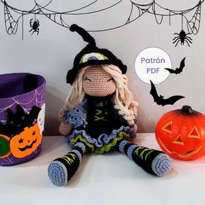 Halloween Witch Amigurumi Pattern | Crochet Doll PDF | Witch Doll Crochet Pattern | Halloween Amigurumi DIY