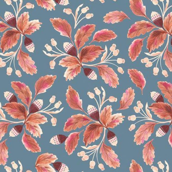 Maple Woods by Dashwood Studio - 2219 - Fabric By the Yard - 100% Cotton - acorn fabric, leaf fabric, fall fabric, autumn fabric