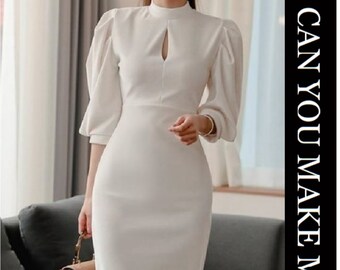 casual white dress for courthouse wedding