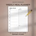 Weekly Meal Planner Printable Template: Grocery List, A4/a5/letter ...