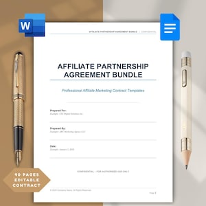 Modello di contratto di affiliazione / Contratto per partner di riferimento (Download digitale)