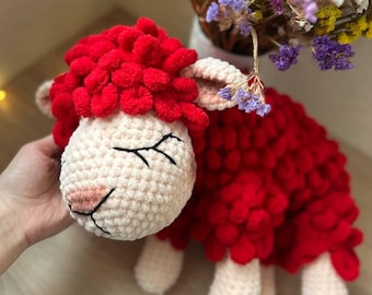 Crochet Plushie Sheep: Amigurumi Farmhouse Animal, Toddler Gift