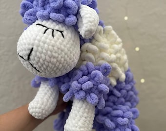 Handmade Plush Sheep Toy – Crochet Stuffed Animal, Soft Gift