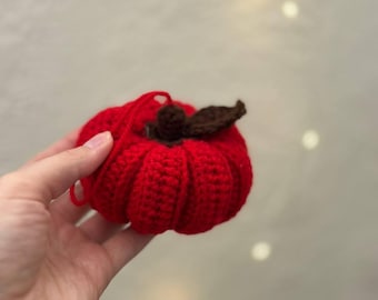 Crochet Pumpkin • Fall Decor • Handmade Autumn Ornament • Cozy Home Decoration