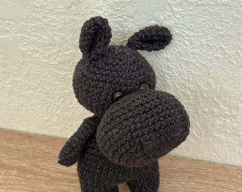 Black Amigurumi Hippo