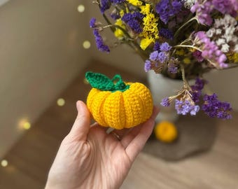 Crochet Pumpkin • Fall Decor • Handmade Autumn Ornament • Cozy Home Decoration