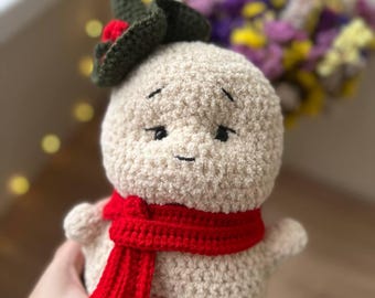 Handmade Crochet Plush • Christmas Amigurumi Toy • Soft Winter Decor