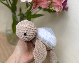 Handmade Plush Turtle – Soft Amigurumi Toy