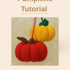 Crochet/Knitting Pumpkin Pattern – Amigurumi Plush Toy Tutorial (Digital Download)