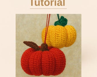 Crochet/Knitting Pumpkin Pattern – Amigurumi Plush Toy Tutorial (Digital Download)