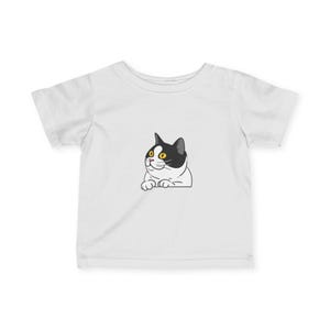 Adorable Cat Graphic Infant Tee, Cute Baby Shirt - Baby Gift, Cat Lover, Baby Shower, Animal Print, Newborn Outfit