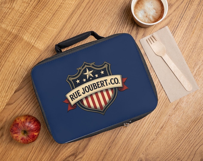 Rue Joubert Co. Shield Lunch Bag | Patriotic Crest, Navy Insulated