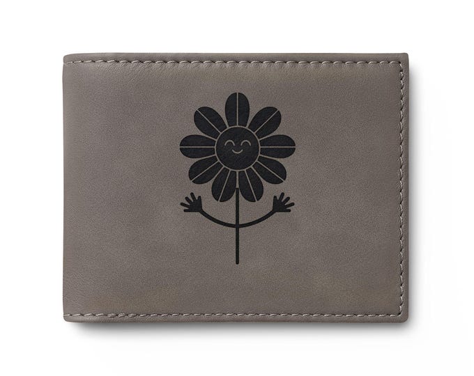 Smiling Daisy and Peekaboo Cat Bi-Fold Wallet