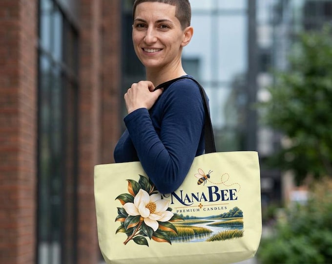 Nana Bee Weekender Tote Bag | floral bee beach scene