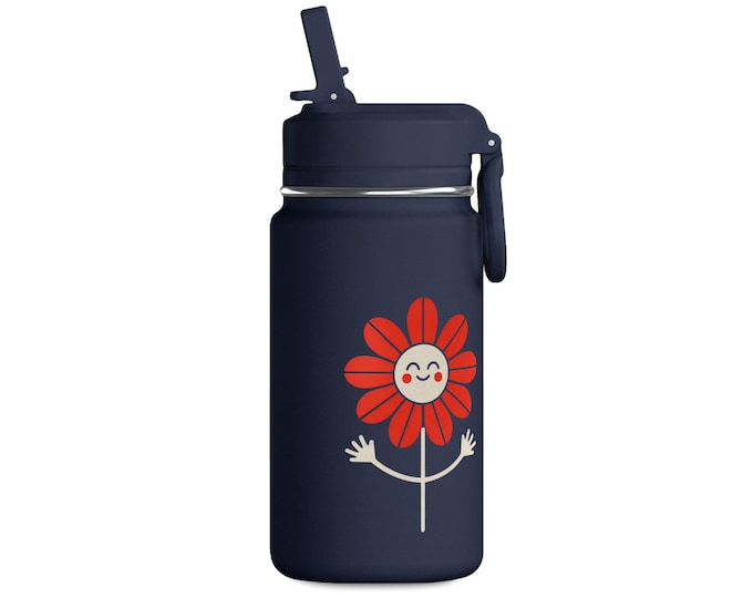 Mini Water Bottle, 14oz | Stainless Steel Straw Bottle