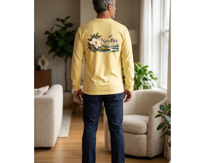 Nana Bee Pocket Long Sleeve Tee | Floral Southern Logo