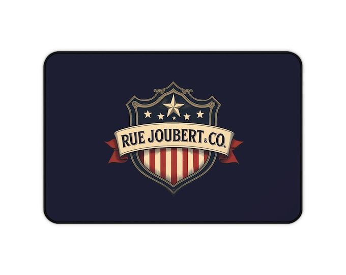 Rue Joubert Co. Shield Desk Mat | Vintage American Crest Mouse Pad
