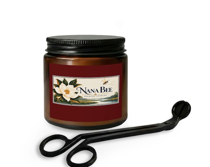 Nana Bee Magnolia Candle Set with Wick Trimmer