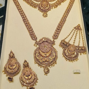 24K Gold Plated Heritage Bridal Jewelry Set with Shahi Mala – Pakistani & Indian Wedding Jewelry