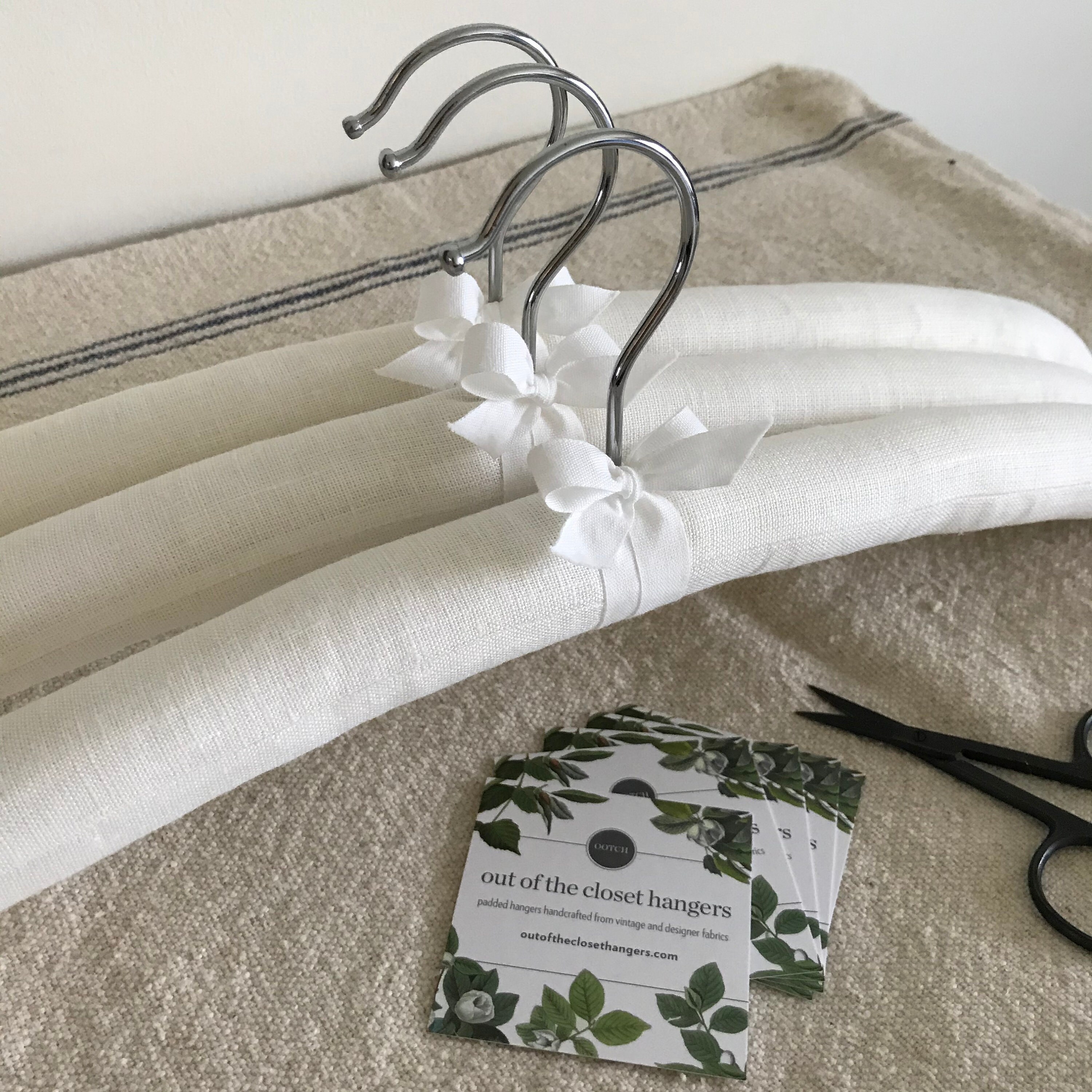 Padded Hangers Linen Hangers White Linen Hangers White Etsy