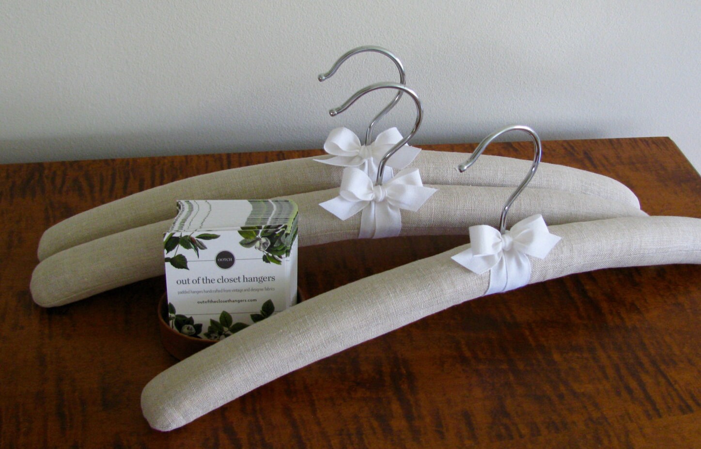 Linen Hangers Padded Hangers Flax Linen Hangers Padded Etsy
