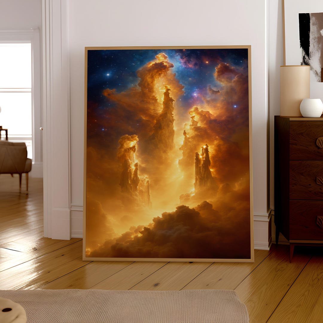 James Webb Pillars of Creation Wall Art Print | Cosmic Nebula Space ...