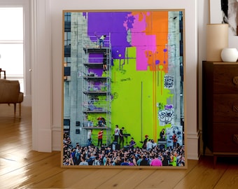 Graffiti Street Art Print – Colorful Urban Wall Art Poster for Modern Home Decor