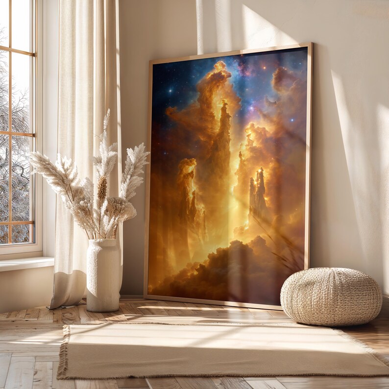 James Webb Pillars of Creation Wall Art Print | Cosmic Nebula Space ...